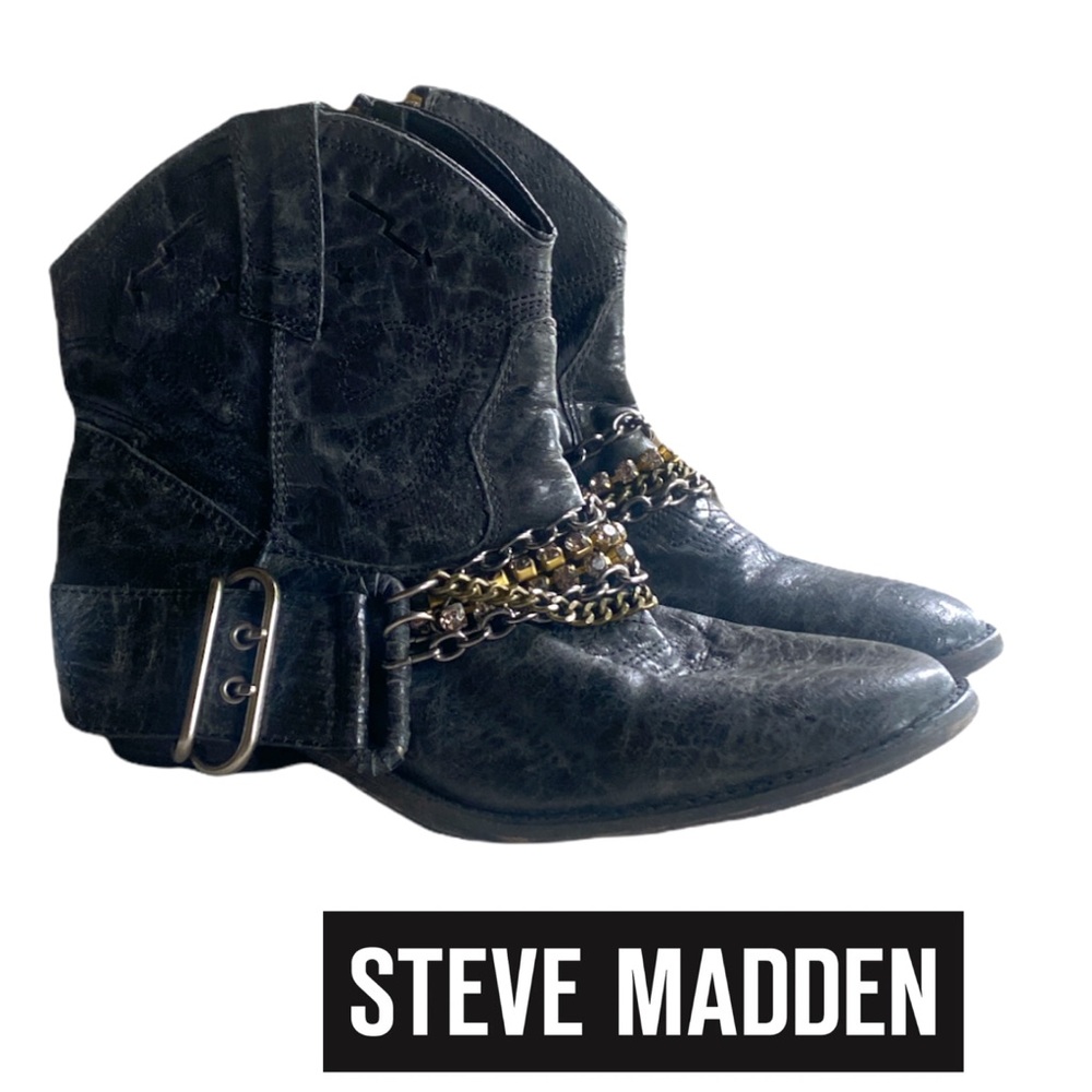 Steve Madden Brasko Western Booties Size 7.5